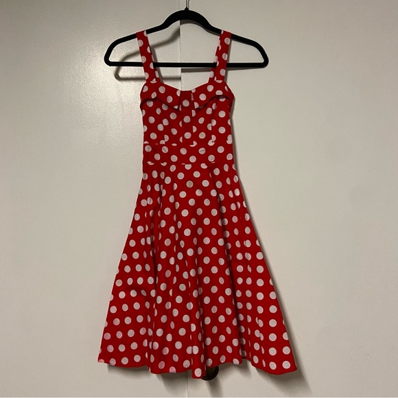Maggie Tang Dresses & Skirts - Maggie Tang Pin-Up Vintage Style Polkadot Red sleeveless dress Size Small